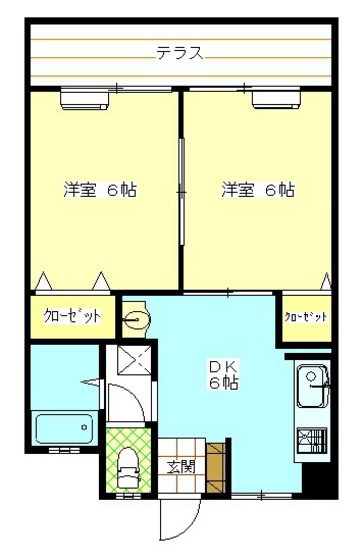 西川コーポの間取り