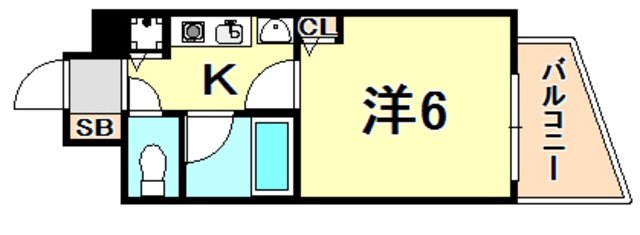 エステムコート神戸・県庁前の間取り