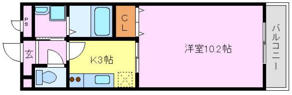 アンプルールクラージュSIMADAの間取り