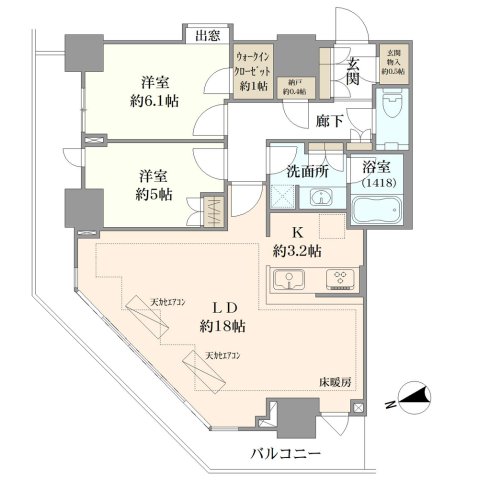 勝どきビュータワーの間取り