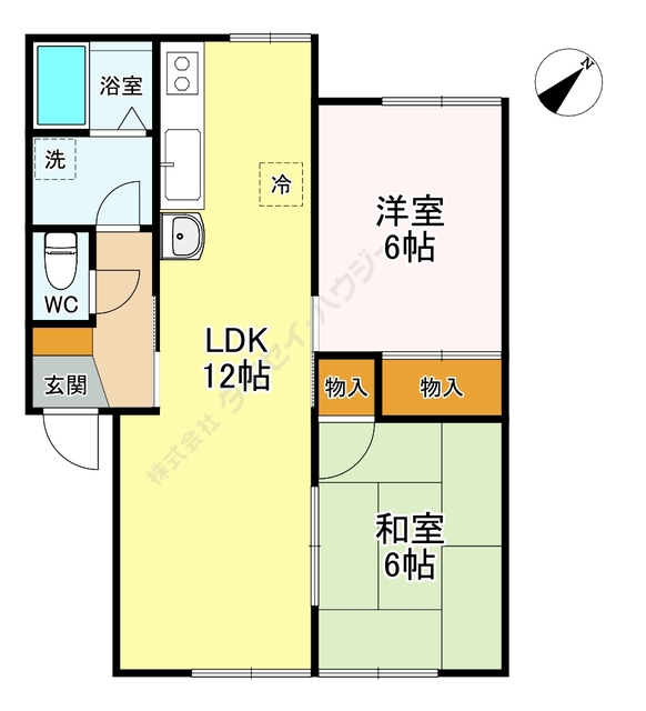 アミューズシバタＢ棟の間取り