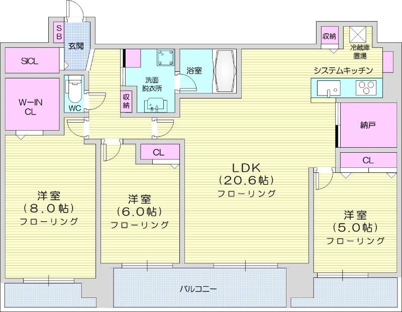 Fリミテッド北広島の間取り