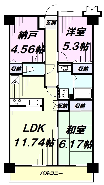 ラフィネ立川の間取り