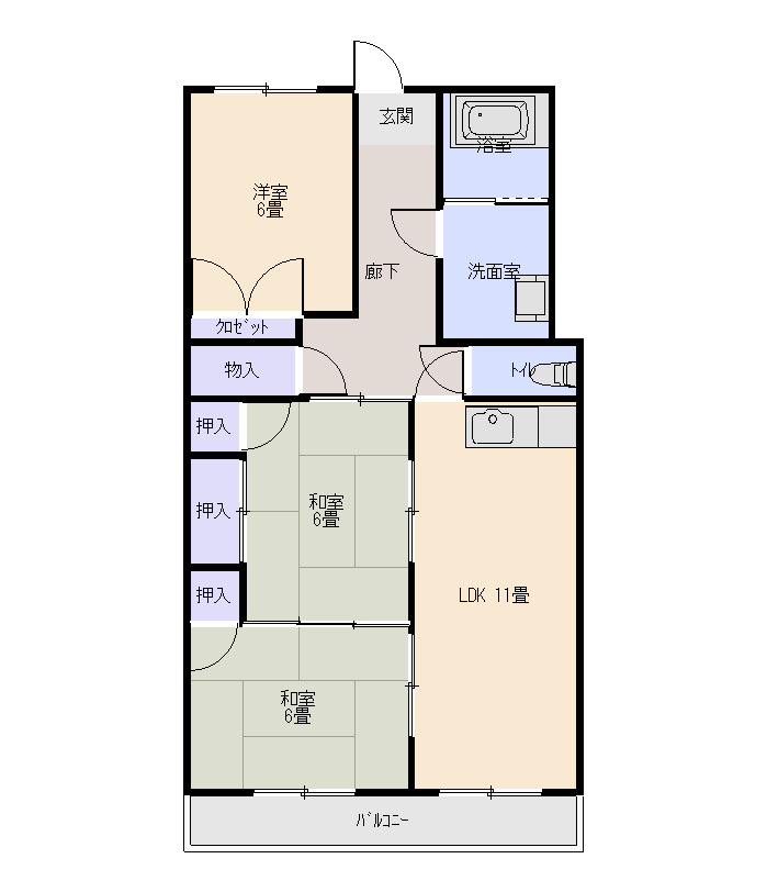 第２境川コーポの間取り