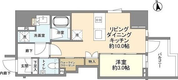 台東区松が谷のマンションの間取り