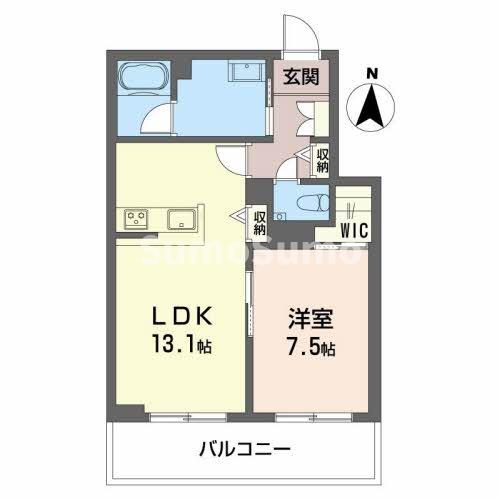 神戸市須磨区潮見台町のマンションの間取り