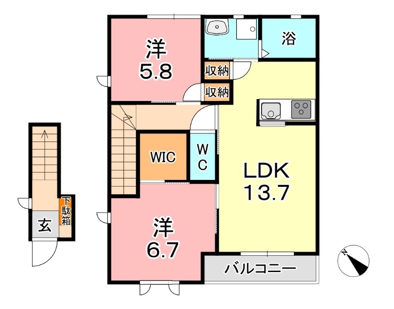 ランドマーク元町Aの間取り