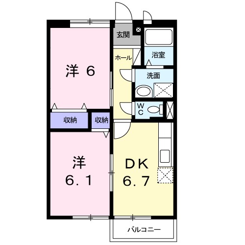 グランデール樋口Ａの間取り