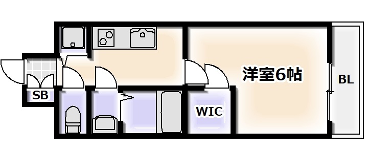 大阪市大正区三軒家東のマンションの間取り