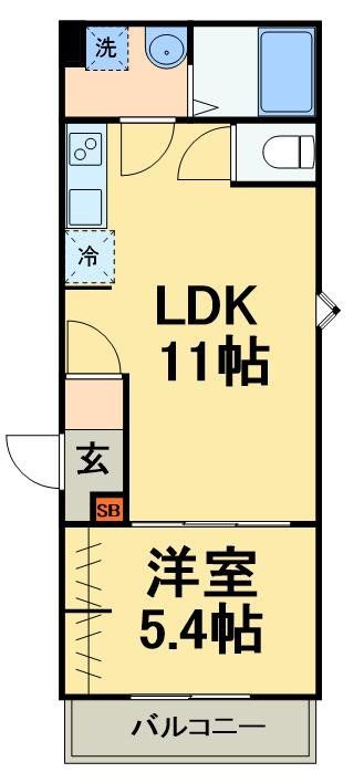 船橋市二和東のアパートの間取り