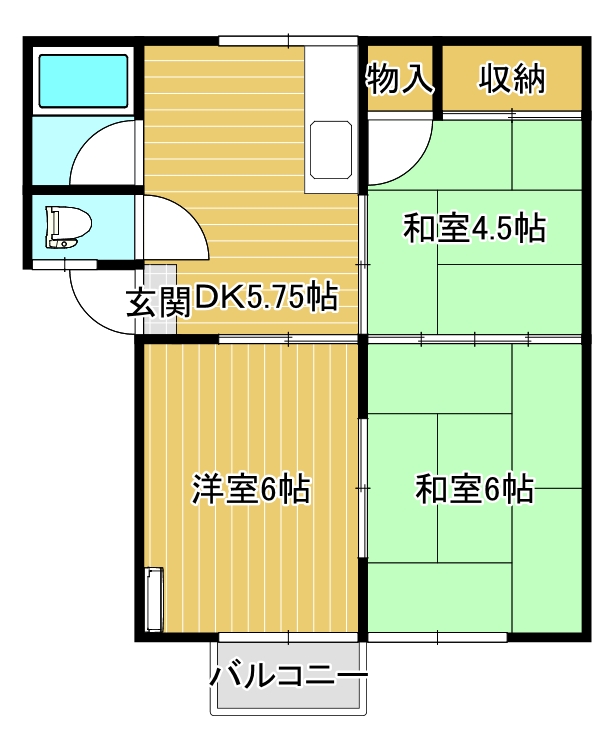 ファミール黄金浜の間取り