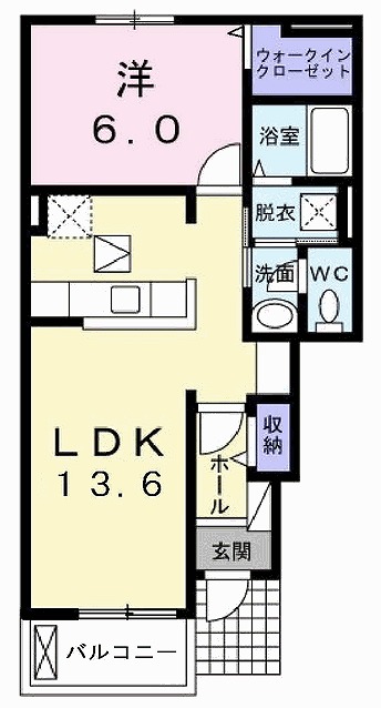 【高砂市曽根町のアパートの間取り】