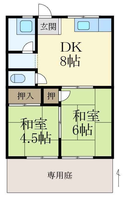 マンション津秦の間取り