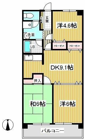 清水山第２パークハイツの間取り