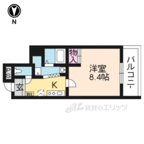 京都市下京区深草町のマンションの間取り