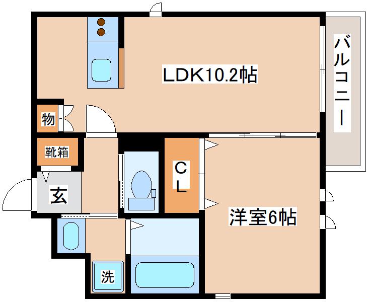 神戸市兵庫区水木通のマンションの間取り