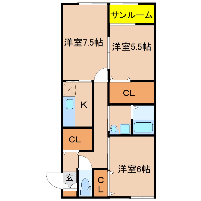 フェリーチェA棟の間取り