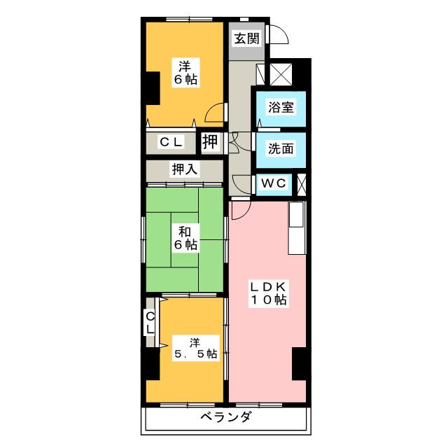 ハイツ長戸の間取り