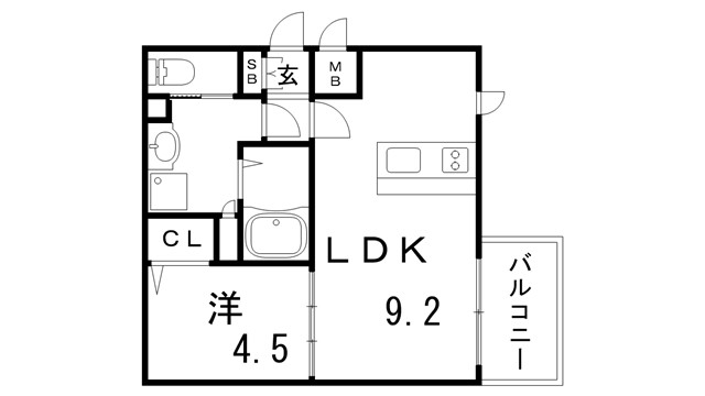 プレサンスＴＨＥ神戸の間取り