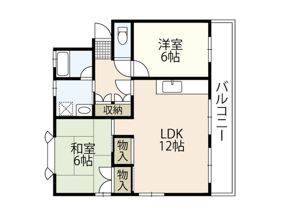 広島市西区庚午中のマンションの間取り