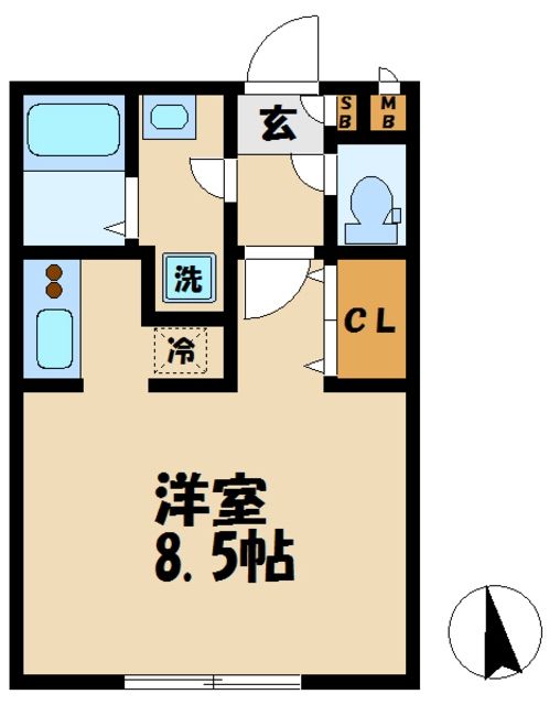 八王子市松木のマンションの間取り