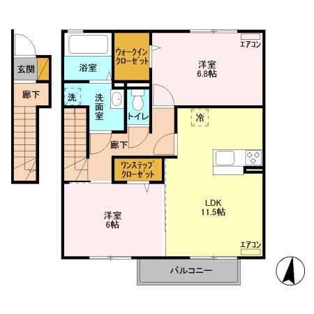 フォーゲルテラス リラ　VIの間取り