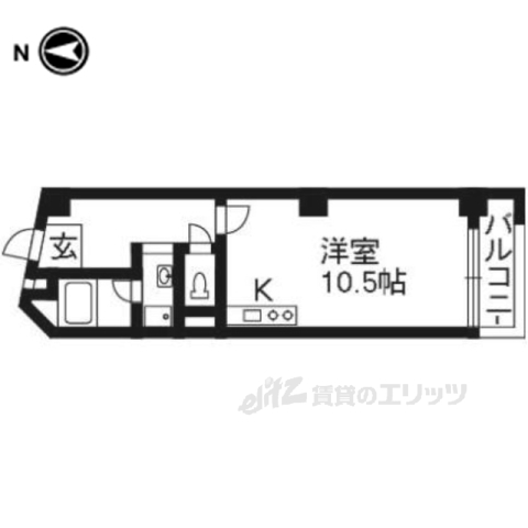 桂グランドハイツ３０４号室の間取り