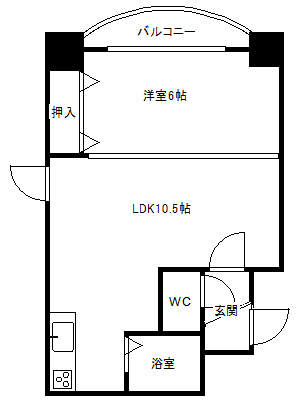 コトン大通中央の間取り