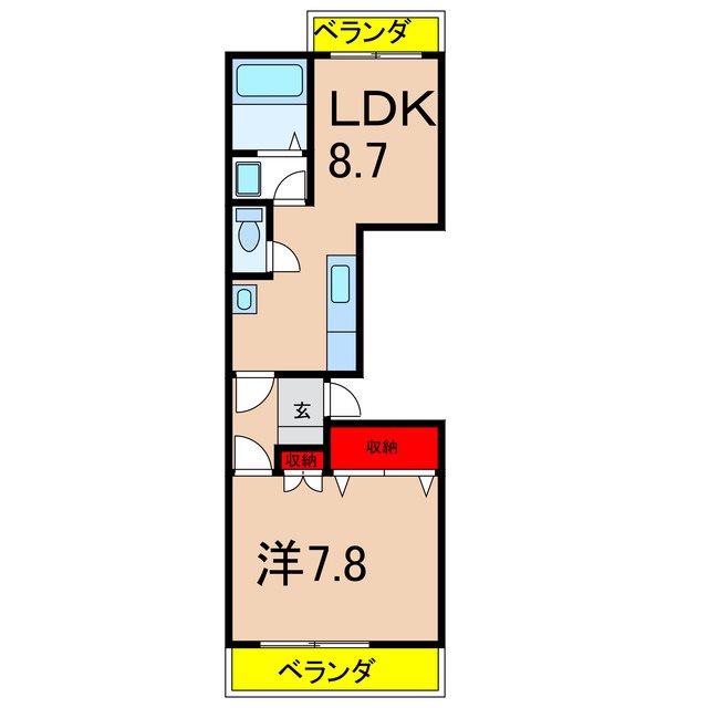 レジデンスタカハの間取り