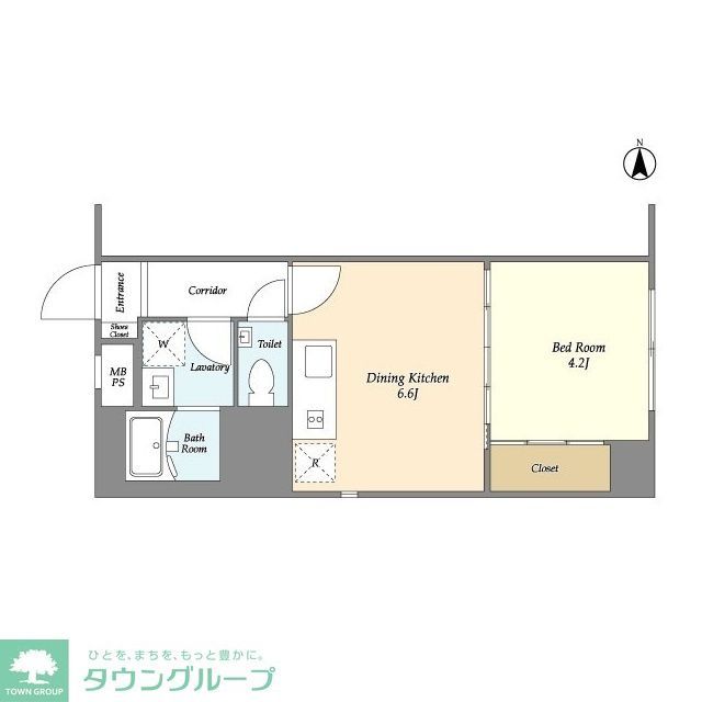 墨田区緑のマンションの間取り