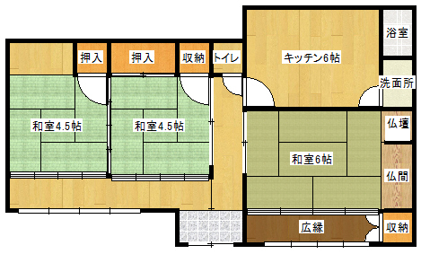 甲斐借家の間取り写真
