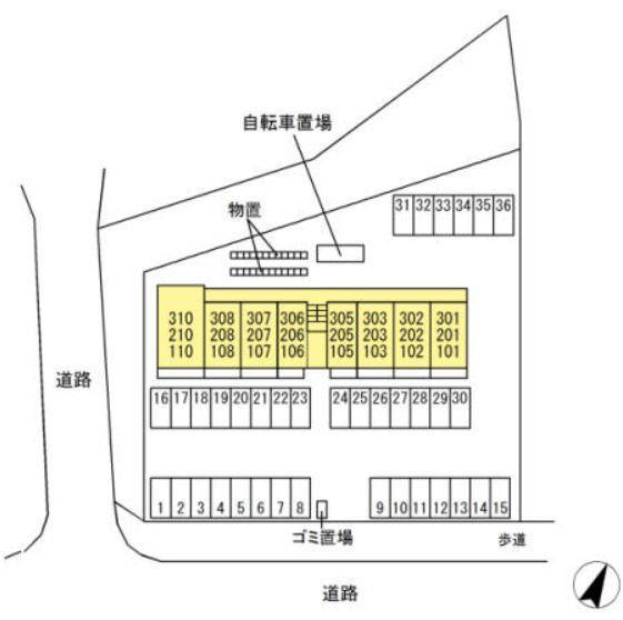 エントランス　敷地配置図
