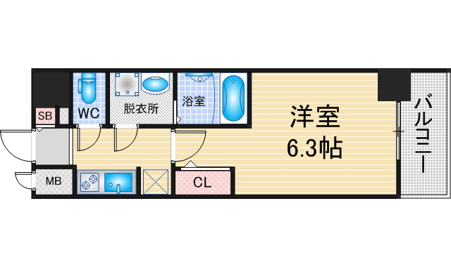 S-RESIDENCE神宮西駅前ascentの間取り