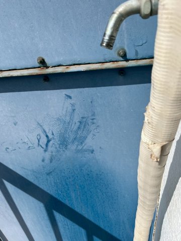 バルコニー　洗濯機置き場