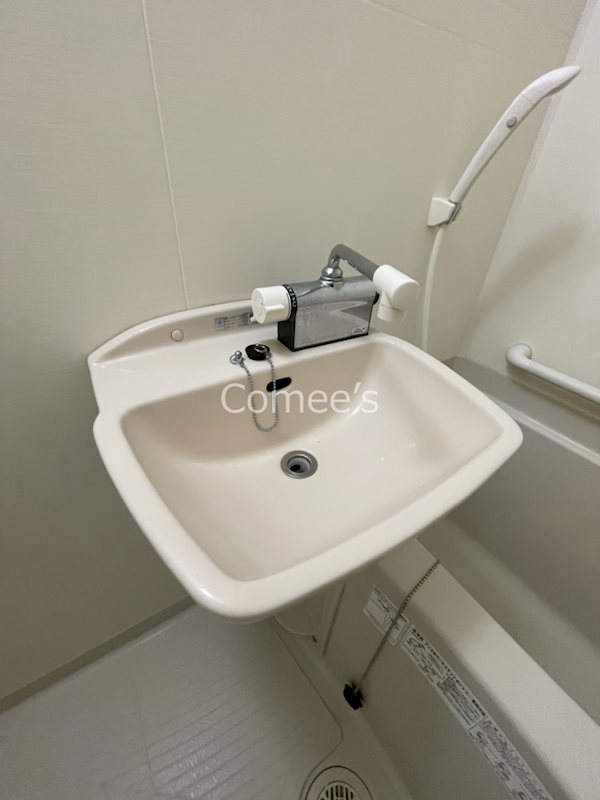 洗面設備　洗面台はバスルームに設置されています