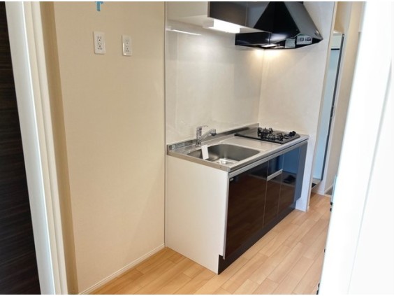 キッチン　2口ガスコンロのシステムキッチン