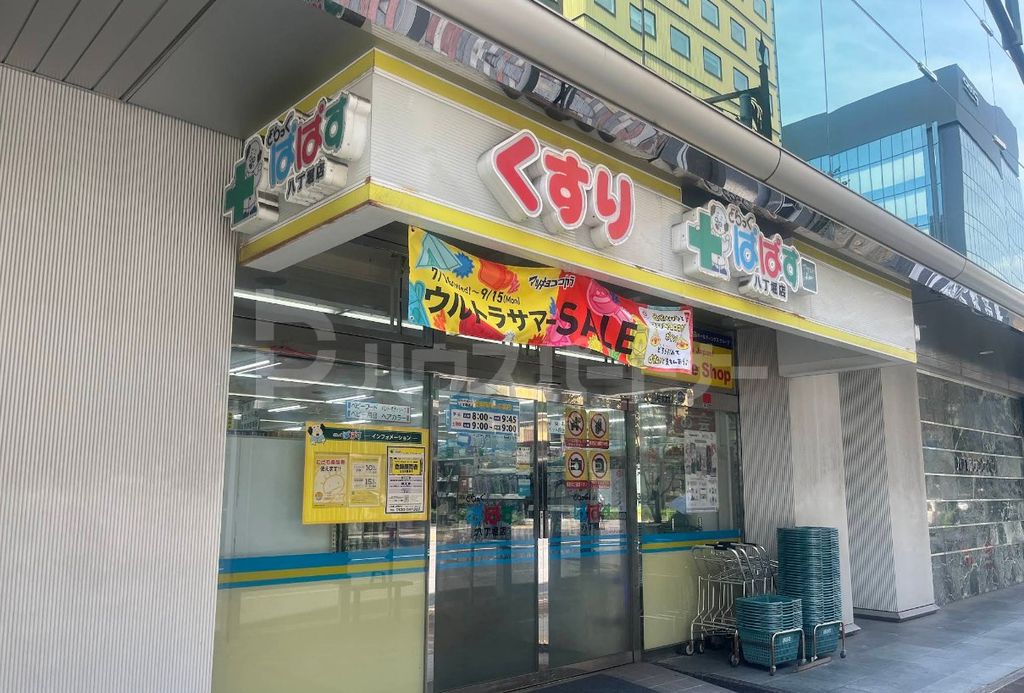 ドラックストア　どらっぐぱぱす八丁堀店（ドラッグストア）まで50m