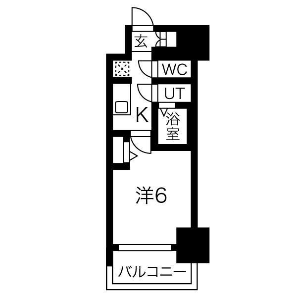 地下鉄桜通線 太閤通駅 徒歩7分 12階建 築7年の間取り写真