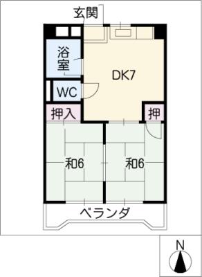 丸文ハイツの間取り写真