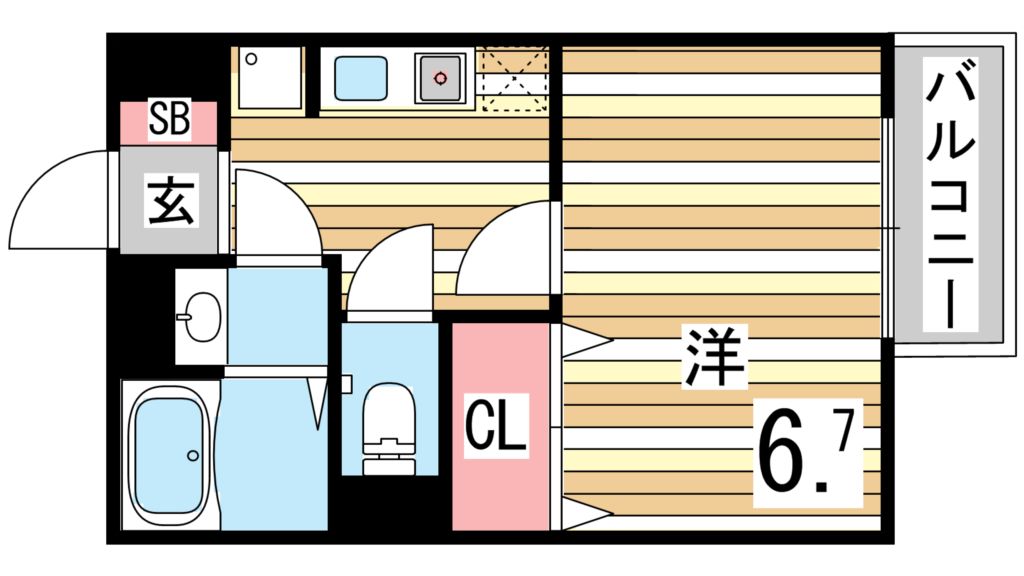 セジュール西岡本の間取り写真