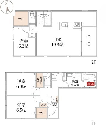 LA VIE LENTE戸建 南棟の間取り写真