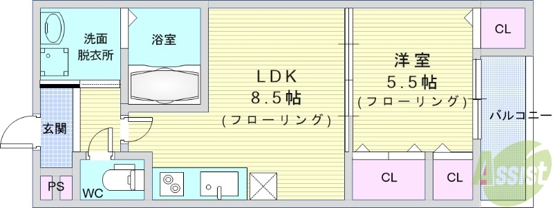 フジパレス豊中岡町サウスの間取り写真