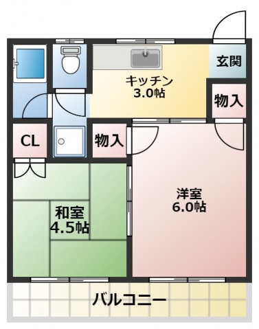 【桂マンションIの間取り】