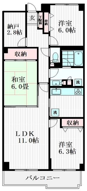 T′s garden府中の間取り