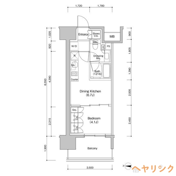 ザ・パークハビオ新栄の間取り