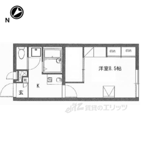 【彦根市野瀬町のアパートの間取り】