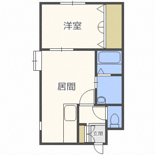 札幌市中央区北一条西のマンションの間取り