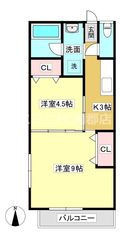 アゼリアＡの間取り