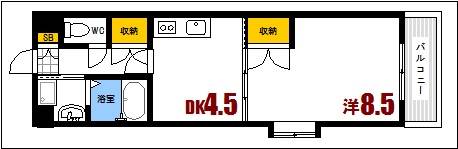 広島市佐伯区五日市駅前のマンションの間取り