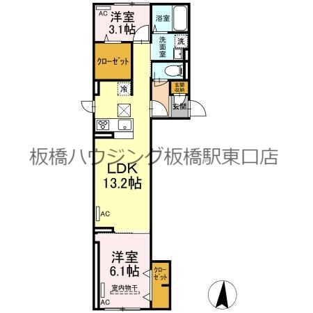 【ラリュール赤塚IIの間取り】